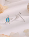 Opal Turtle 925 Sterling Silver Stud Earrings