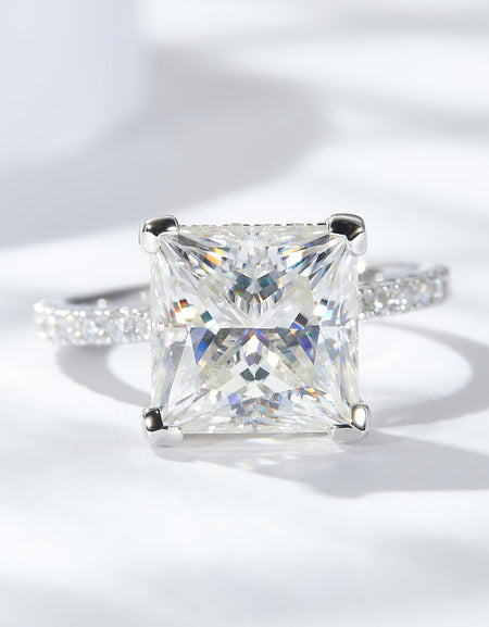 5.52 Carat Moissanite Side Stone Ring