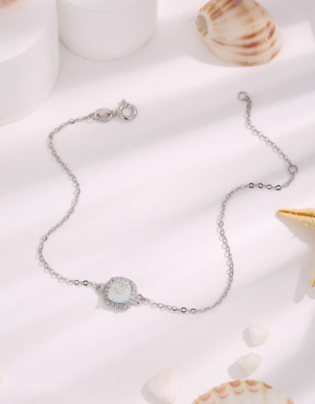 Opal Platinum-Plated Bracelet