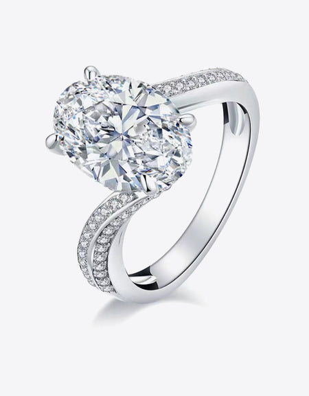 3 Carat Moissanite Side Stone Ring