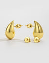 Water Drop Brass Earrings