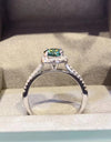 3 Carat Moissanite Platinum-Plated Cluster Ring