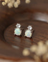 4-Prong Opal Stud Earrings