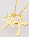 Inlaid Zircon Cross Pendant 925 Sterling Silver Necklace