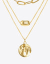 18K Gold Plated 3-Piece Pendant Necklace Set