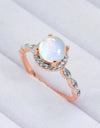 Round Moonstone Ring