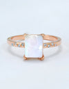 Square Moonstone Ring