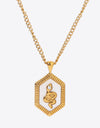 18K Gold Plated Snake Geometric Pendant Necklace