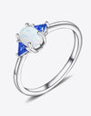 Contrast 925 Sterling Silver Opal Ring