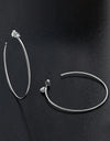 925 Sterling Silver Moissanite Hoop Earrings