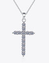 925 Sterling Silver Cross Moissanite Necklace