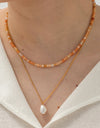 Double-Layered Freshwater Pearl Pendant Necklace