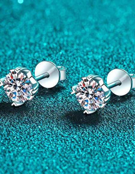 Good Day In My Mind Moissanite Stud Earrings