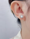 Opal 4-Prong Round Stud Earrings