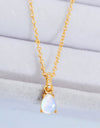 Moonstone Teardrop Pendant Necklace