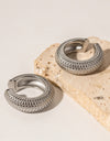 Scale Stainless Steel Cuff Earrings