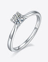 Moissanite 925 Sterling Silver Solitaire Ring