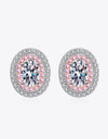 Platinum-Plated Moissanite Stud Earrings